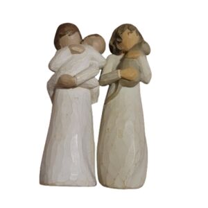 WILLOW TREE ANGELS with cat with baby "with affection" "angels embrace *no wings